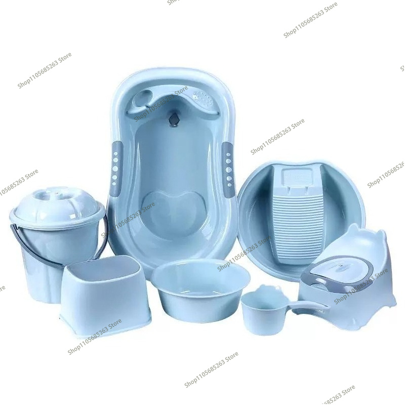 Baby Products For Bathing - Baby-Badewannen-Set Verbessertes Kunststoff-Badeset Rutschfeste Verstärkte Wanne