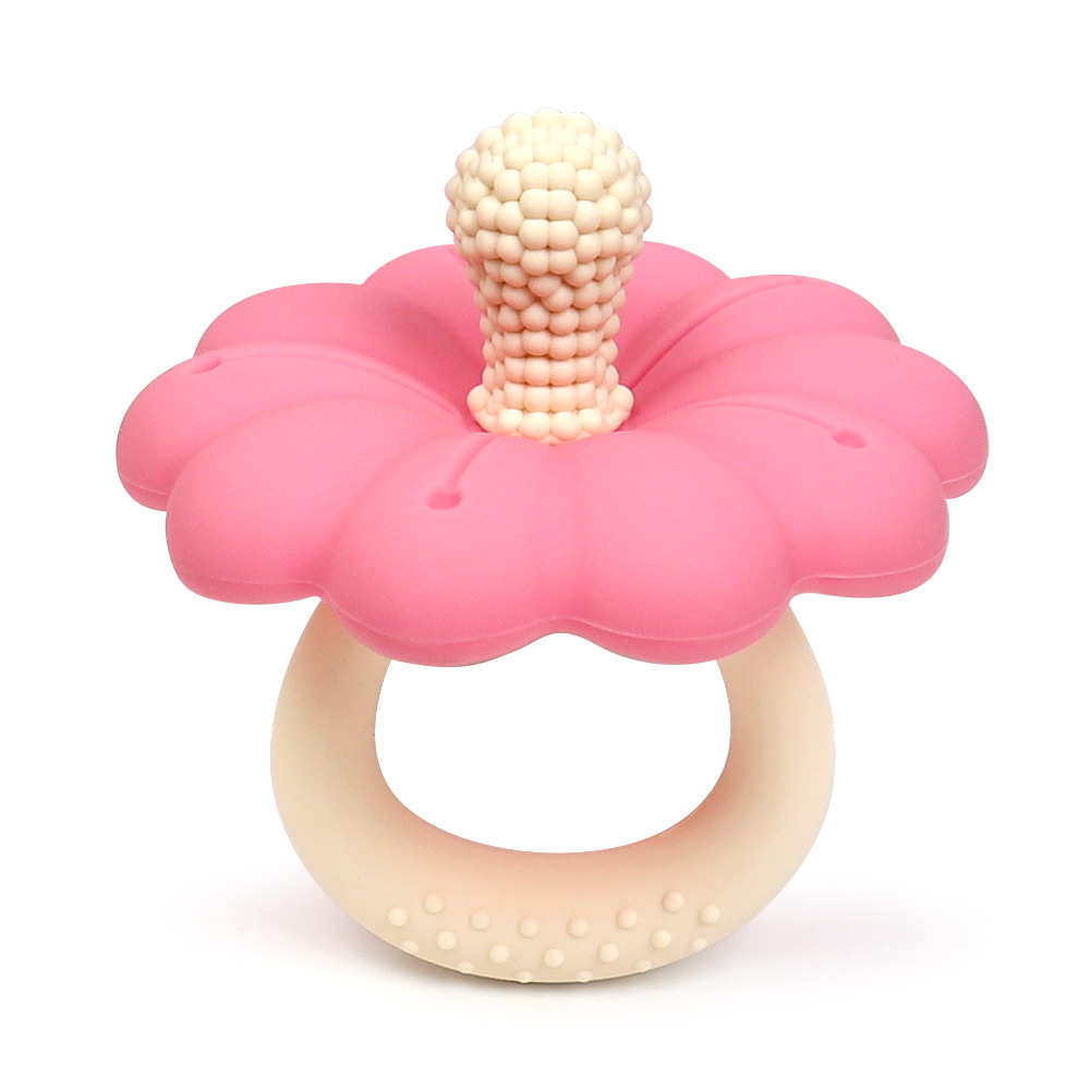 Baby Products In Sale - 2026 Bestseller Baby Blumenförmiger Beißring Silikon-Schnuller