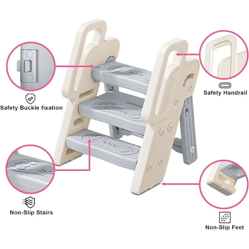 3-Stufen-Hocker mit Griffen, r – Toddler Learning Tower Bewertung und Preis