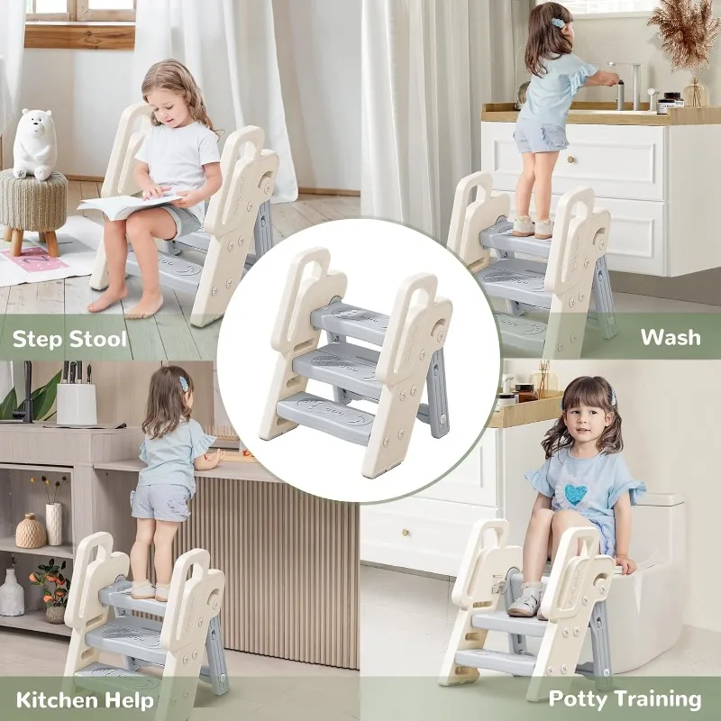 3-Stufen-Hocker mit Griffen, r – Toddler Learning Tower Bewertung und Preis
