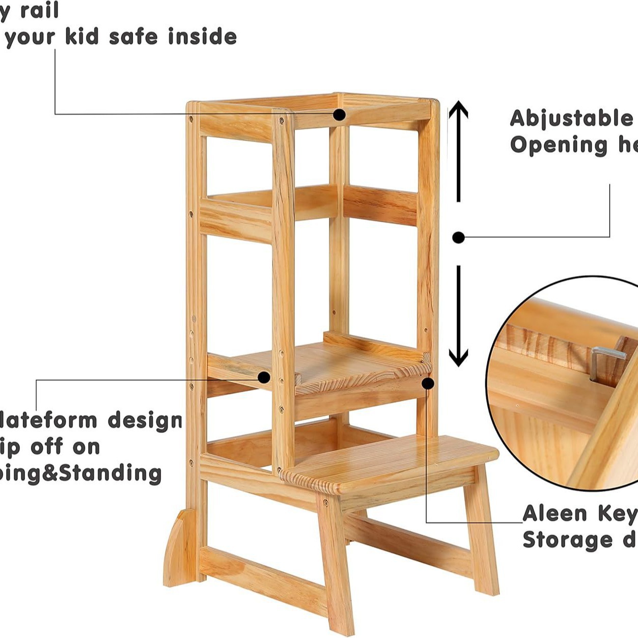 Höhenverstellbarer Leiterhocke – Toddler Learning Tower Bewertung und Preis
