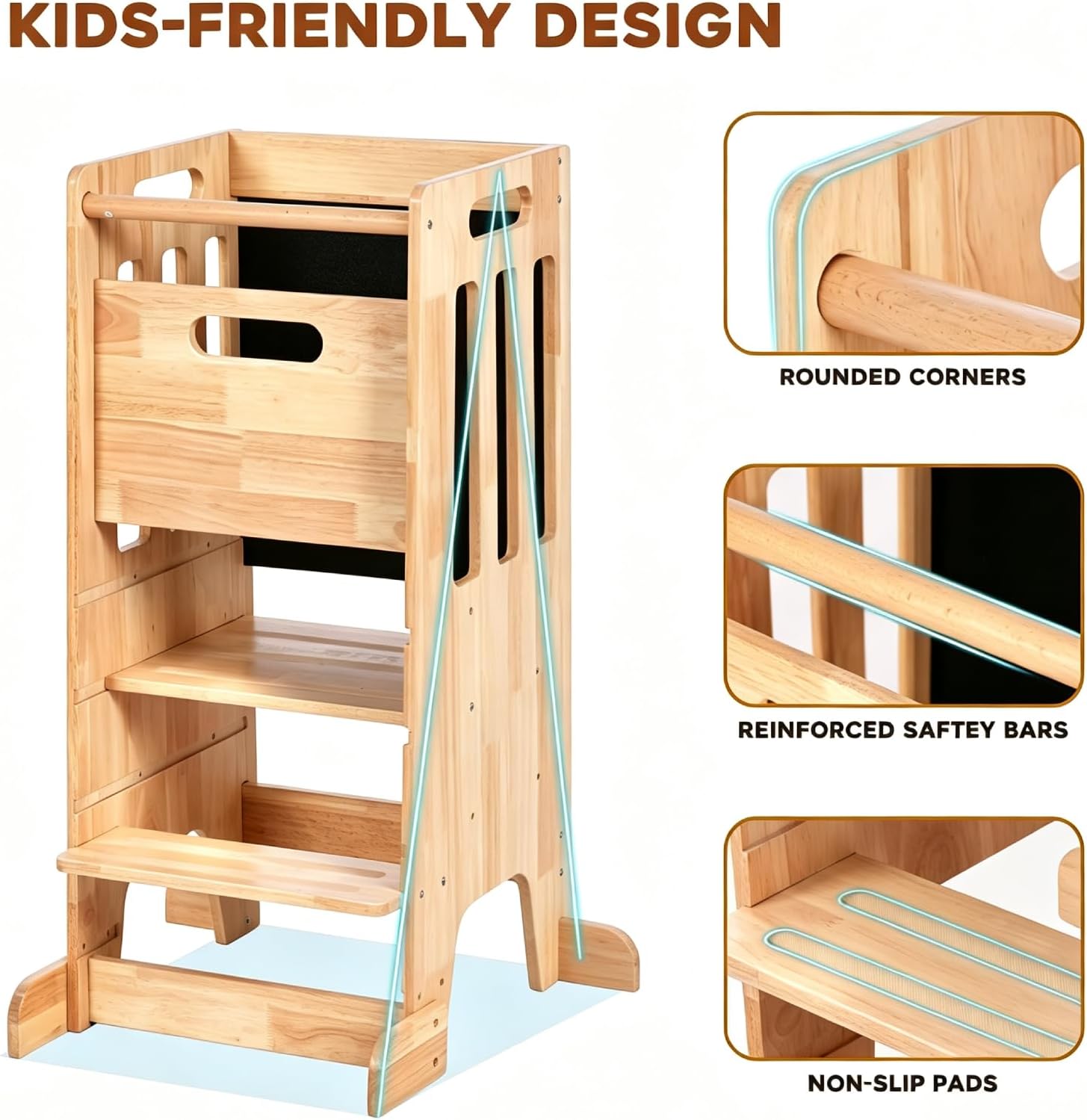 Kleinkind-Lernturm, Holz-Küche – Toddler Learning Tower Bewertung und Preis