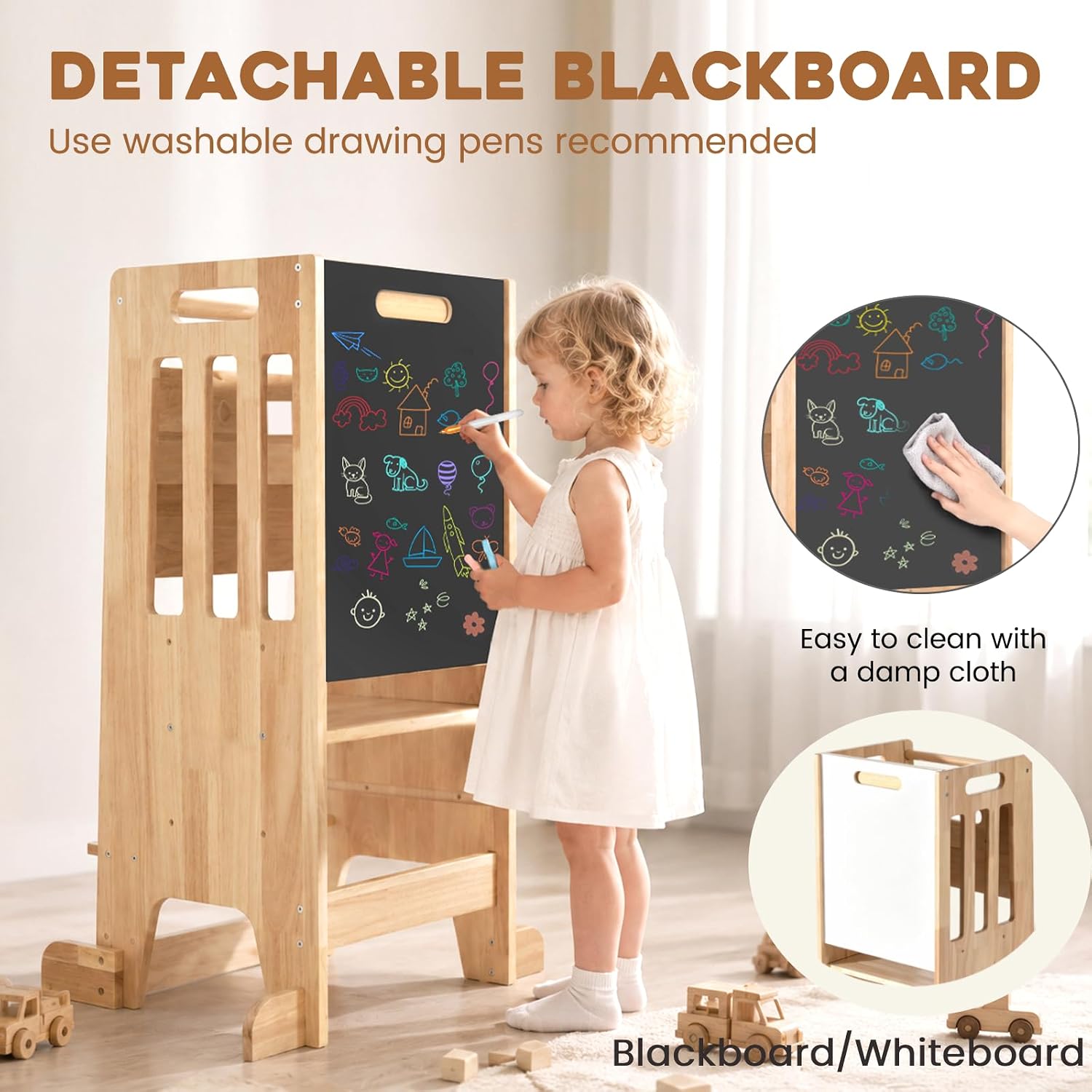 Kleinkind-Lernturm, Holz-Küche – Toddler Learning Tower Bewertung und Preis