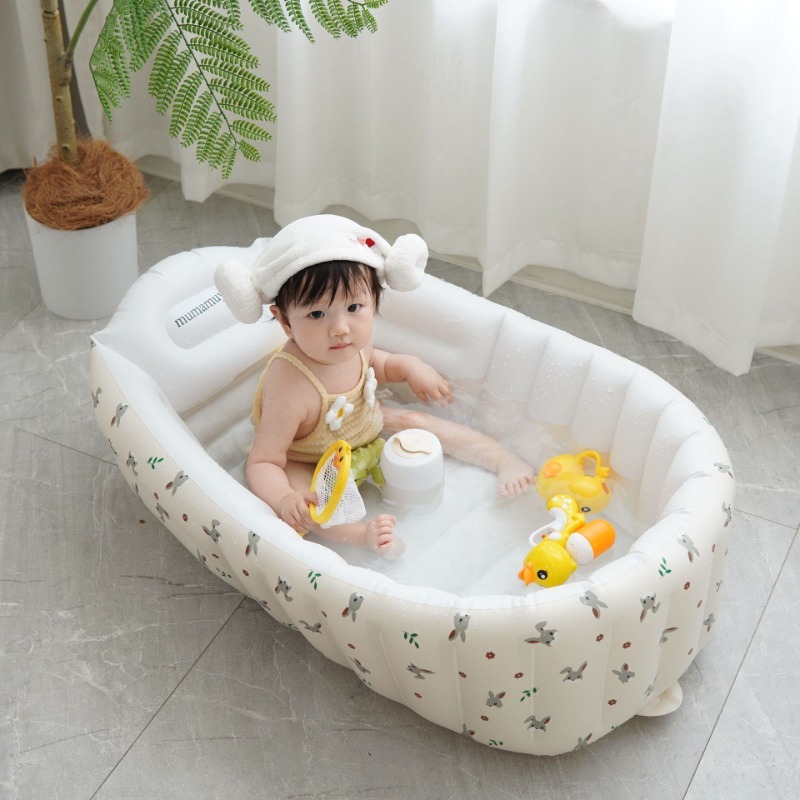 1PC Cartoon Aufblasbare Badewa – Baby Products For Bathing Bewertung und Preis