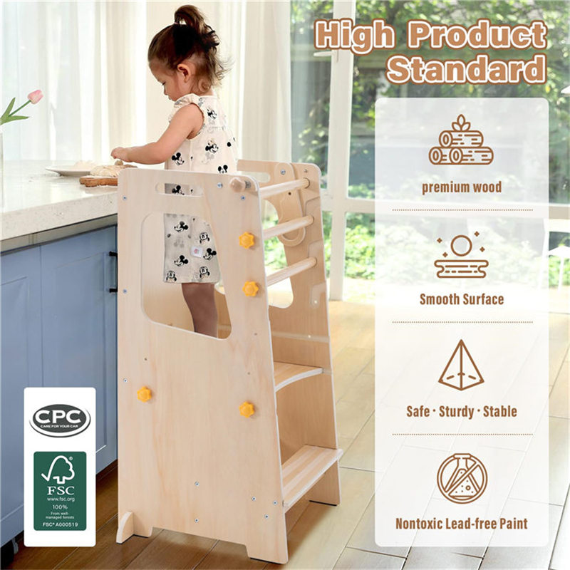 Baby-Lernturm Faltbarer Holz-K – Toddler Learning Tower Bewertung und Preis