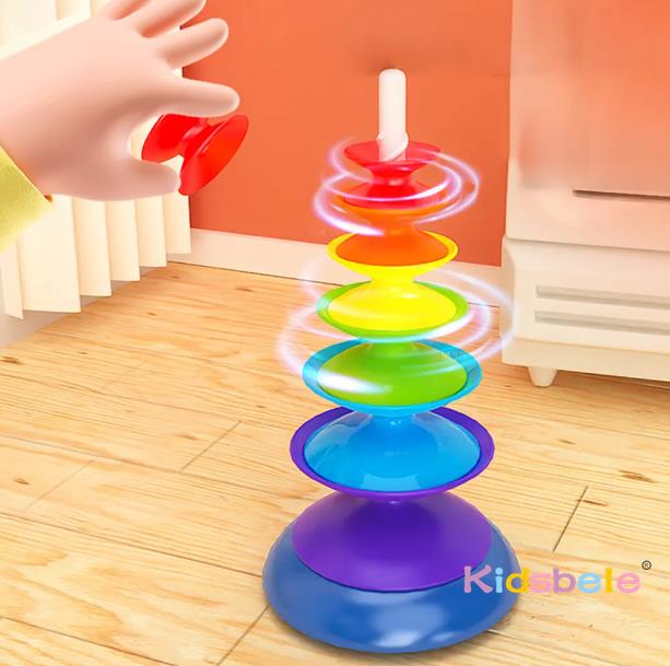 Regenbogen-Drehstapelspielzeug – Toddler Learning Tower Bewertung und Preis